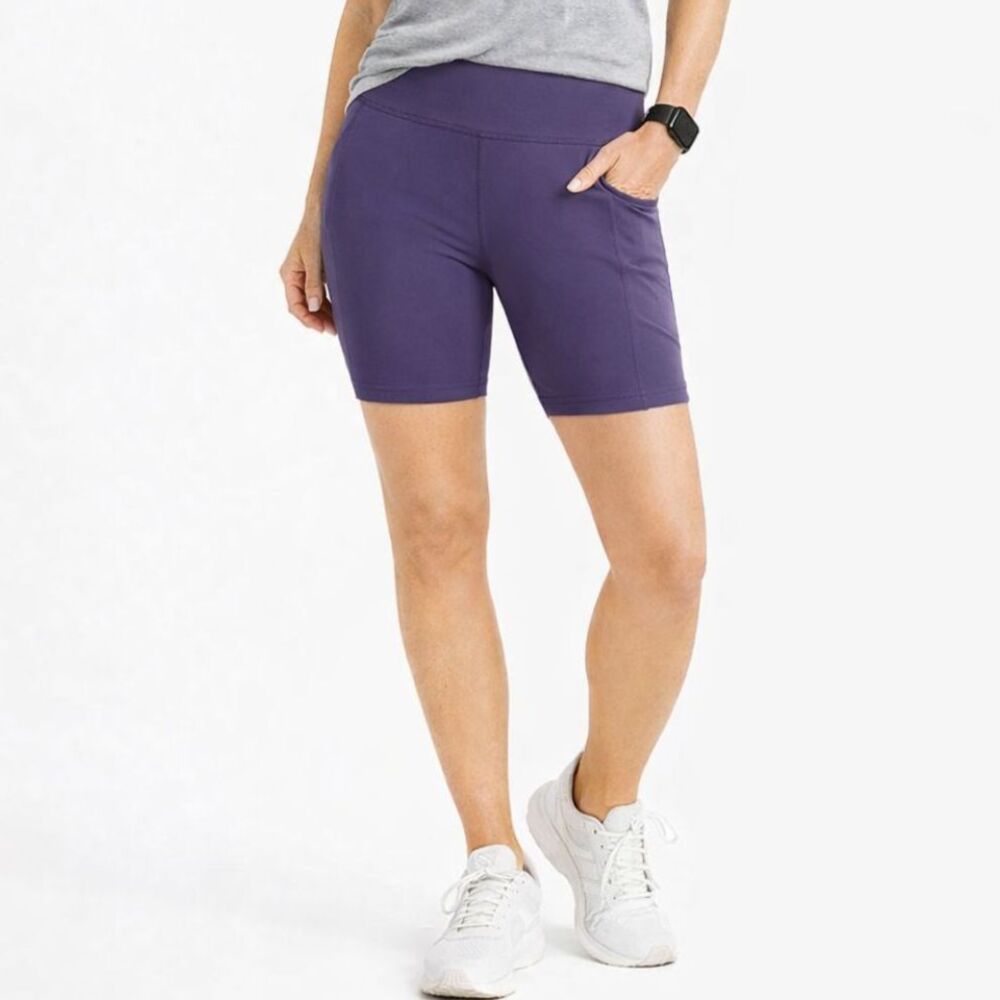 DKNY Shorts Leggings Women's Size L Purple Athleisure Sportwear Performance